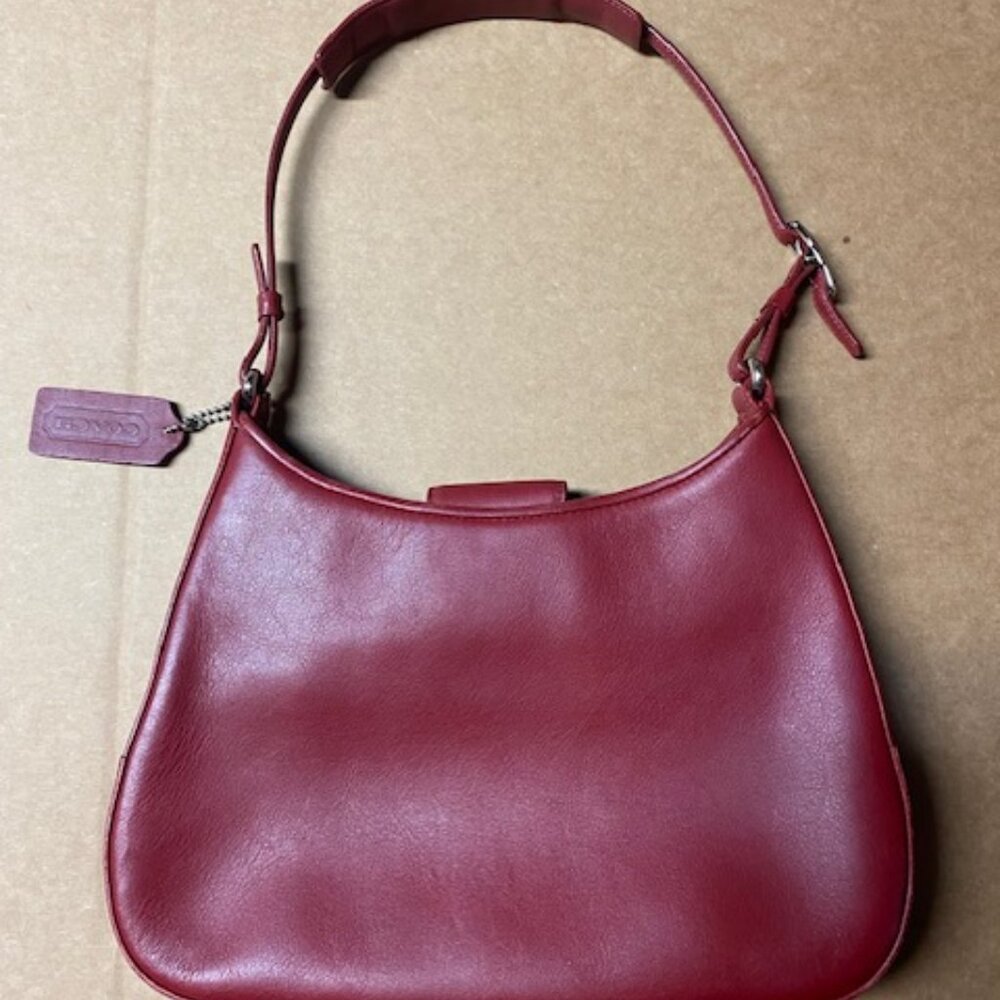 Coach Red Handbag, Snap Closure.  Like New!  Excellent Condition! 9" X 6" X 1"